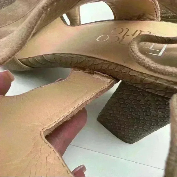 FRANCO SARTO Womens Gem Taupe Suede Heeled Dress Sandals
Size: - Picture 12 of 12